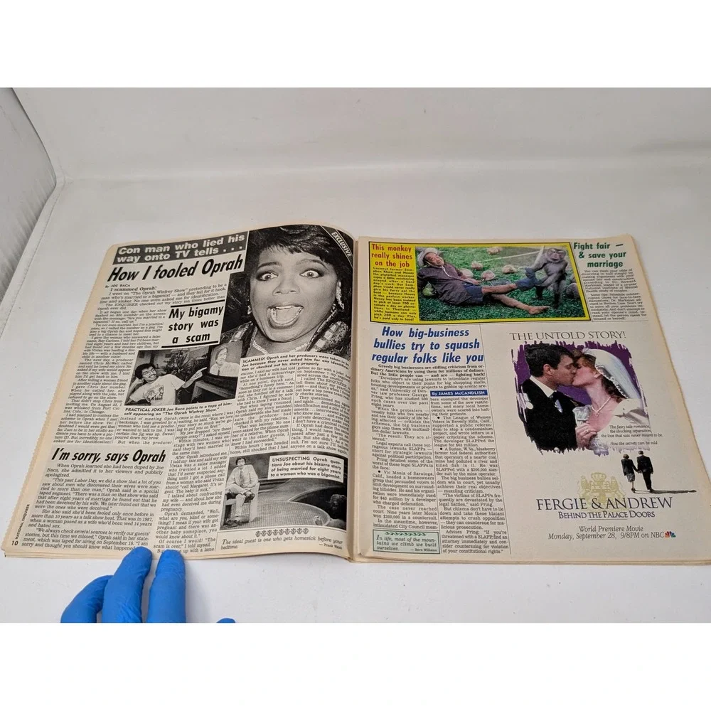 National Enquirer 1992 Princess Diana Prince Charles Oprah Ted Kennedy VTG‎ 90s